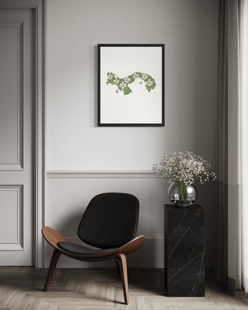 Panama Outline Poster Wall Art Print